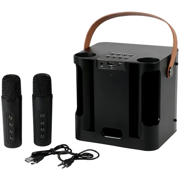 15W Karaoke Wireless Speaker with 2 Mics... from ASI 89320 Starline USA Inc