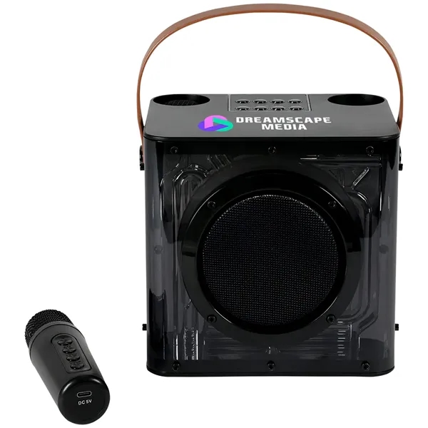 15W Karaoke Wireless Speaker with 2 Mics... from ASI 89320 Starline USA Inc