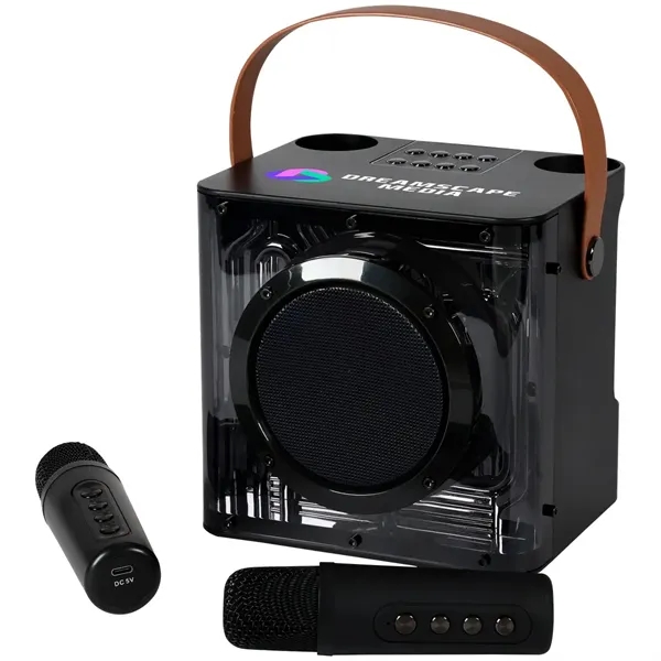 15W Karaoke Wireless Speaker with 2 Mics... from ASI 89320 Starline USA Inc