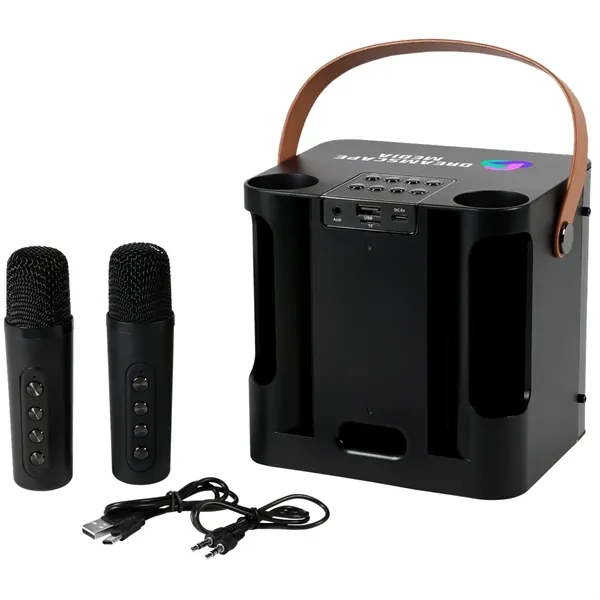 15W Karaoke Wireless Speaker with 2 Mics... from ASI 89320 Starline USA Inc