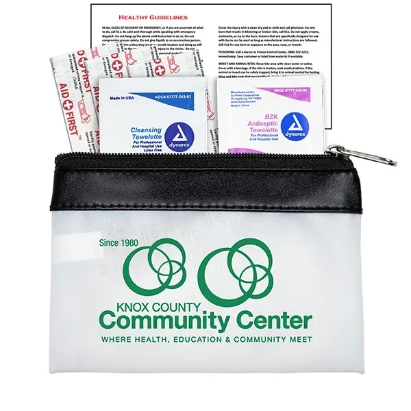 7 Piece First Aid Kit in Colorful Zipper Vinyl Pouch... from ASI 62660 Innovation Line