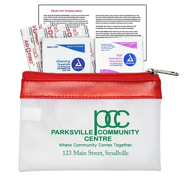 7 Piece First Aid Kit in Colorful Zipper Vinyl Pouch... from ASI 62660 Innovation Line