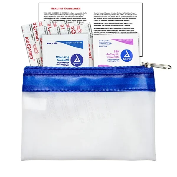 7 Piece First Aid Kit in Colorful Zipper Vinyl Pouch... from ASI 62660 Innovation Line