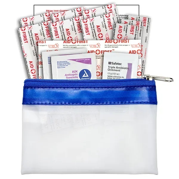 14 Piece First Aid Kit in Colorful Zipper Vinyl Pouch... from ASI 62660 Innovation Line