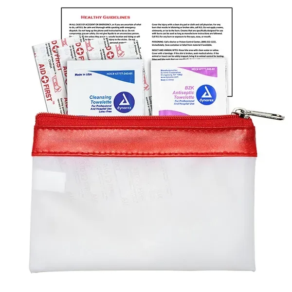 7 Piece First Aid Kit in Colorful Zipper Vinyl Pouch... from ASI 62660 Innovation Line