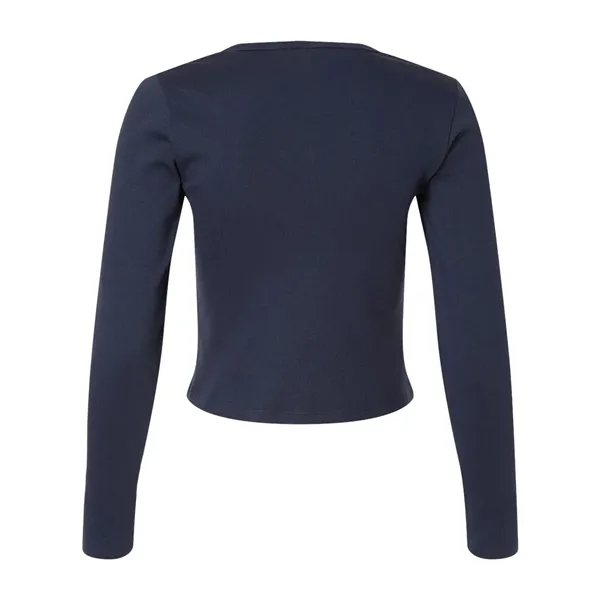 American Apparel Women's Baby Rib Long Sleeve Cropped Tee... from ASI 84358 S&S Activewear