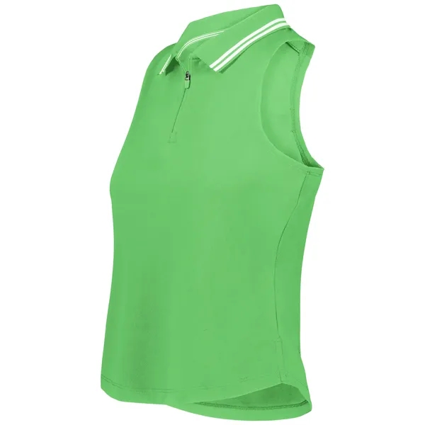 Ladies' sleeveless polo with zippered placket.... from ASI 37461 Augusta Sportswear / Holloway Sportswear