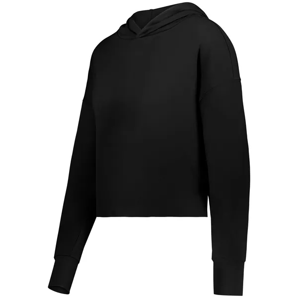 Ladies' hoodie with raw edge detailing.... from ASI 37461 Augusta Sportswear / Holloway Sportswear