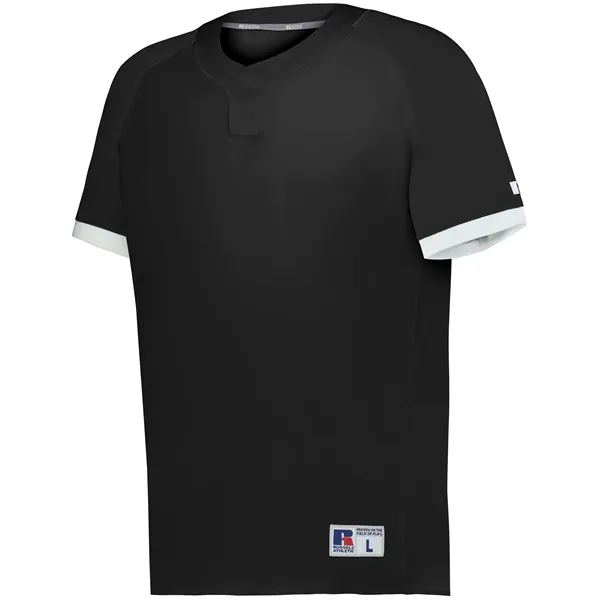 Baseball jersey with a hidden 2 button placket.... from ASI 37461 Augusta Sportswear