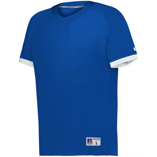 Baseball jersey with a hidden 2 button placket.... from ASI 37461 Augusta Sportswear