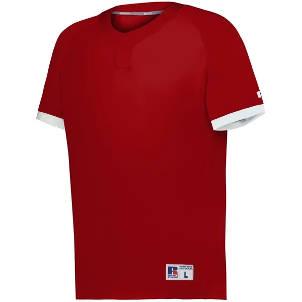 Baseball jersey with a hidden 2 button placket.... from ASI 37461 Augusta Sportswear