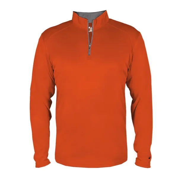 Quarter zip pullover with contrasting inner collar... from ASI 84358 S&S Activewear