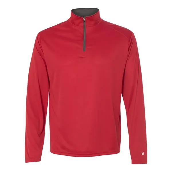 Quarter zip pullover with contrasting inner collar... from ASI 84358 S&S Activewear