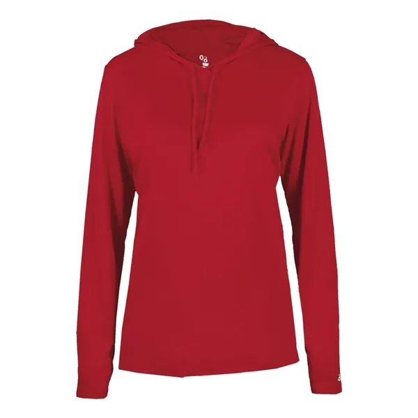 Long sleeve ladies hooded t-shirt... from ASI 84358 S&S Activewear