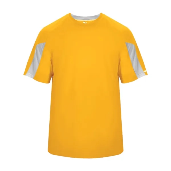 Moisture-wicking, breathable, antimicrobial Striker tee made with 100% polyester with small... from ASI 84358 S&S Activewear