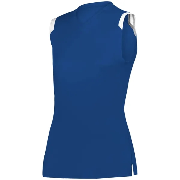 Girls V-neck sleeveless softball jersey.... from ASI 37461 Augusta Sportswear