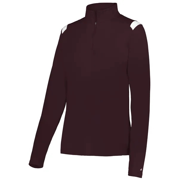 Lightweight ladies' 1/4 zip pullover.... from ASI 37461 Augusta Sportswear / Badger Sport Badger Sportswear Badger Sportswear Div. of Founder Sport Group