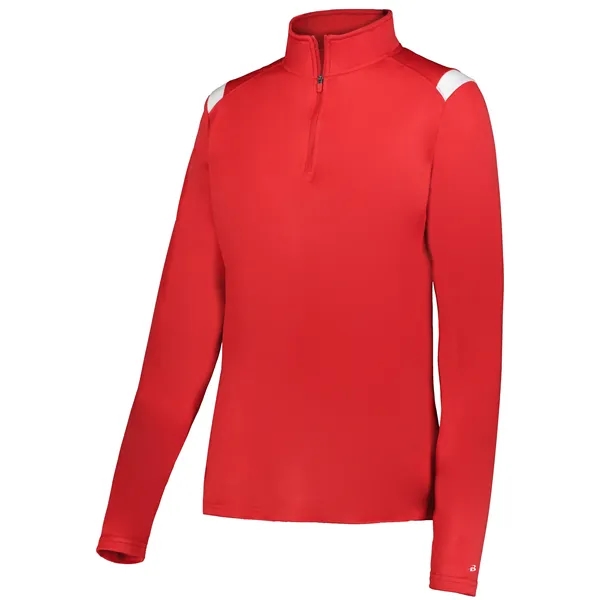 Lightweight ladies' 1/4 zip pullover.... from ASI 37461 Augusta Sportswear / Badger Sport Badger Sportswear Badger Sportswear Div. of Founder Sport Group