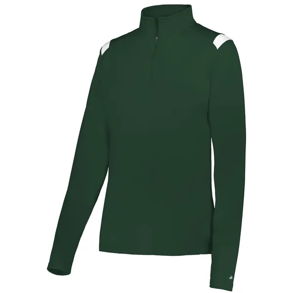Lightweight ladies' 1/4 zip pullover.... from ASI 37461 Augusta Sportswear / Badger Sport Badger Sportswear Badger Sportswear Div. of Founder Sport Group