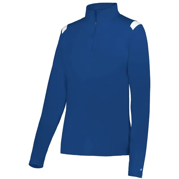 Lightweight ladies' 1/4 zip pullover.... from ASI 37461 Augusta Sportswear / Badger Sport Badger Sportswear Badger Sportswear Div. of Founder Sport Group