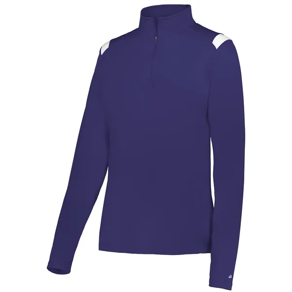 Lightweight ladies' 1/4 zip pullover.... from ASI 37461 Augusta Sportswear / Badger Sport Badger Sportswear Badger Sportswear Div. of Founder Sport Group