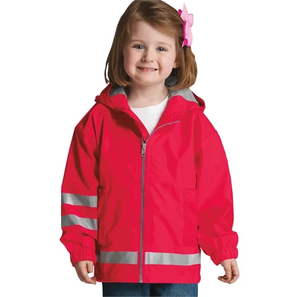 Polyurethane and woven toddler-sized New Englander raincoats.... from ASI 44620 Charles River Apparel