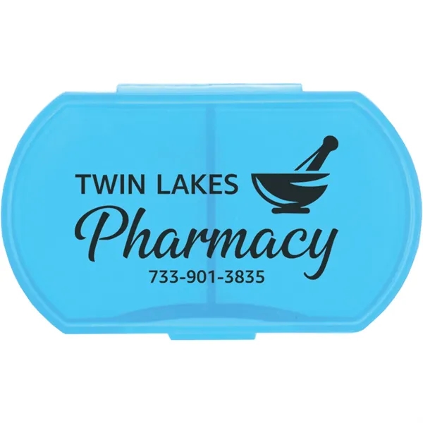 Compact oblong pill box with two compartments.... from ASI 54100 Fields Manufacturing Inc / American Greenwood