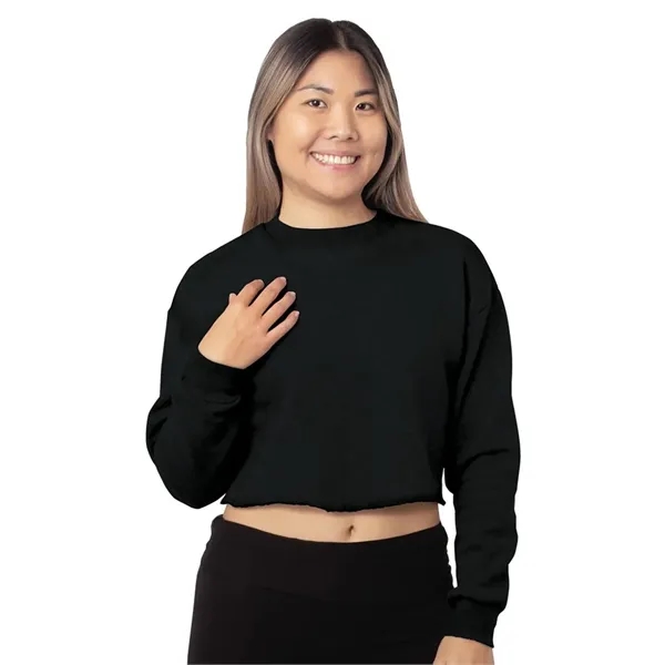 Bayside Women's USA Made Cropped Crewneck Sweatshirt... from ASI 84358 S&S Activewear