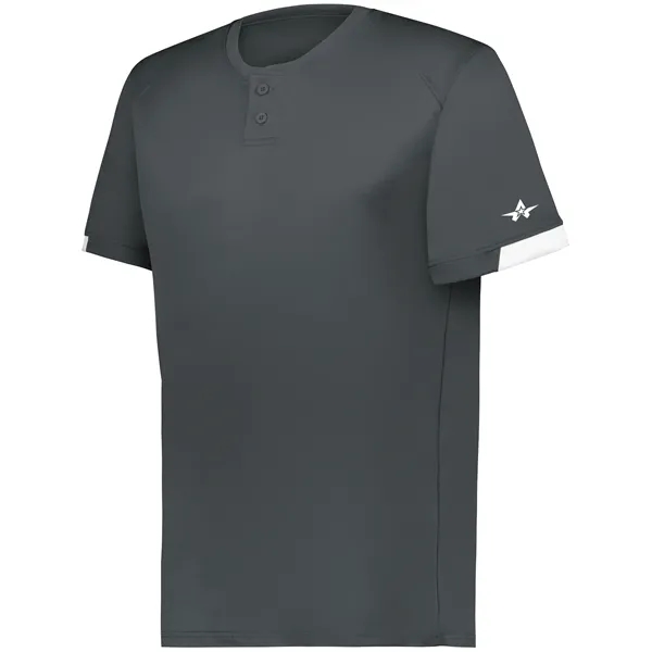 Youth moisture wicking two button baseball jersey.... from ASI 37461 Augusta Sportswear