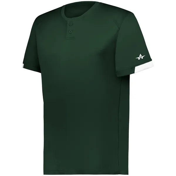 Youth moisture wicking two button baseball jersey.... from ASI 37461 Augusta Sportswear