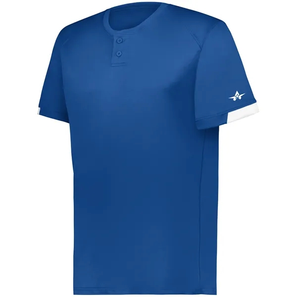 Youth moisture wicking two button baseball jersey.... from ASI 37461 Augusta Sportswear