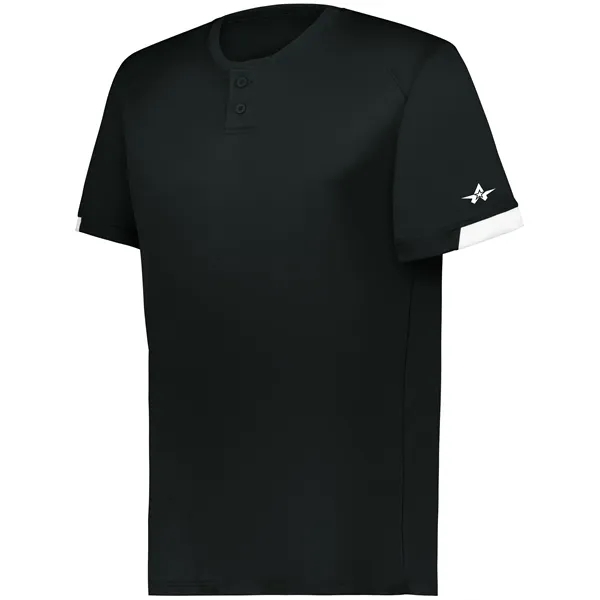 Youth moisture wicking two button baseball jersey.... from ASI 37461 Augusta Sportswear