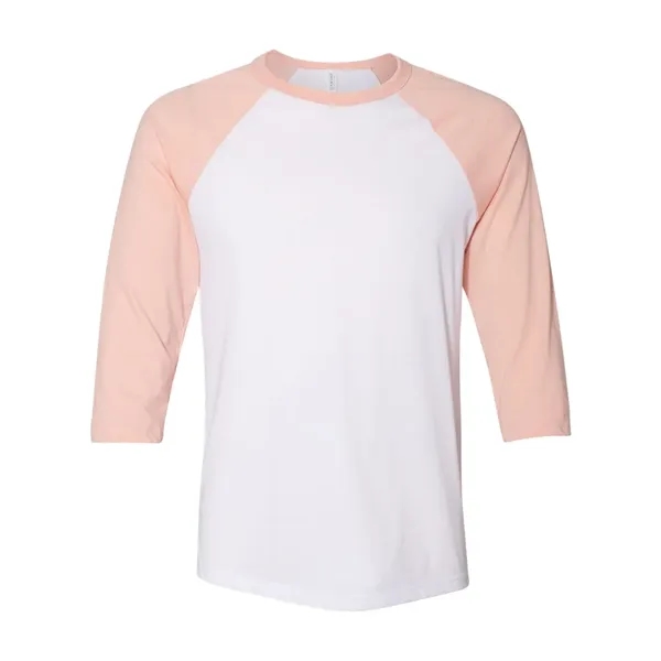 Unisex three-quarter sleeve baseball T-shirt with a retail fit, side seams,... from ASI 84358 S&S Activewear
