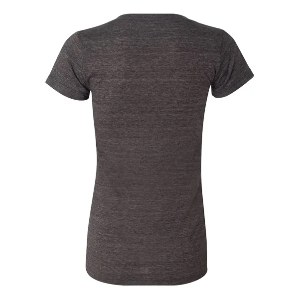 Women's triblend deep v-neck t-shirt with long and lean silhouette. Blank... from ASI 84358 S&S Activewear