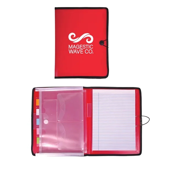 Full size padfolio with inside folder, CD/DVD pockets, business card sleeves,... from ASI 79530 Prime Line
