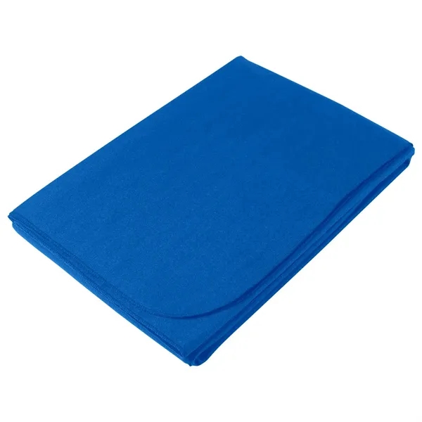 Large 47" x 60" travel blanket made of 100% polyester.... from ASI 61125 Hit Promotional Products / Hit®