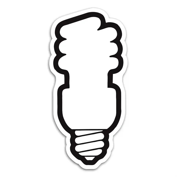3.75" x 1.84" go green fluorescent lightbulb shaped magnet with four... from ASI 68507 The Magnet Group / Magnet LLC™