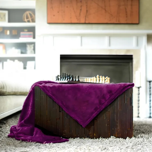 60" x 50" hypoallergenic anti-pill 100% polyester soft touch blanket.... from ASI 68507 The Magnet Group / The Bag Factory®