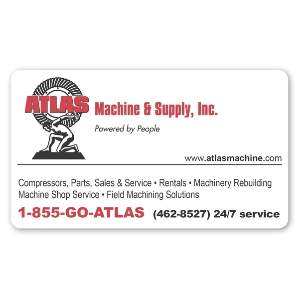 2" x 3.5" rectangle shaped label with permanent adhesive backing and... from ASI 68507 The Magnet Group / Magnet LLC™