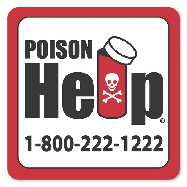 2" x 2" square shaped label with permanent adhesive backing and... from ASI 68507 The Magnet Group / Magnet LLC™