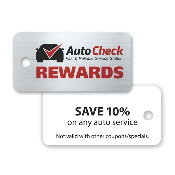 Promotional rectangular shaped key tag with 4 color process printing.... from ASI 68507 The Magnet Group / Magnet LLC™