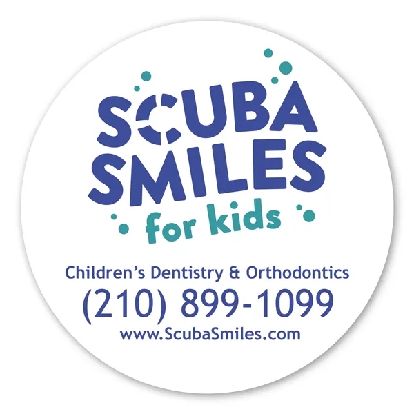 4" round label with permanent adhesive backing and spot color imprinting.... from ASI 68507 The Magnet Group / Magnet LLC™