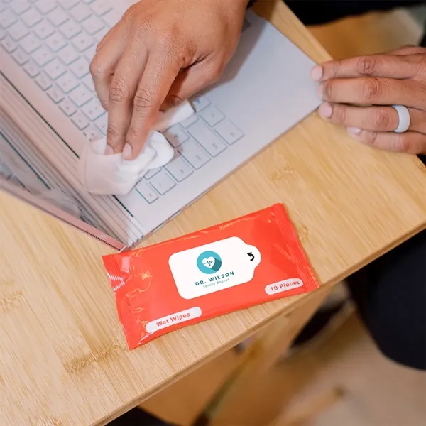 Wet Wipe Packet.  Contains 10 Wipes.  Meets FDA Requirements.... from ASI 61125 Hit Promotional Products / Hit®