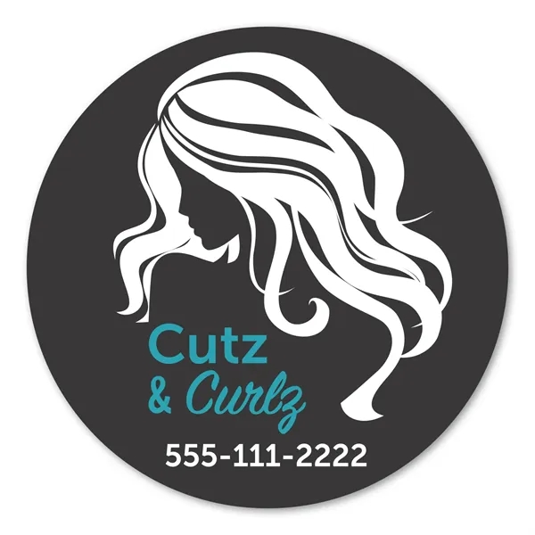 2.5" circle shaped label with permanent adhesive backing and customization.... from ASI 68507 The Magnet Group / Magnet LLC™
