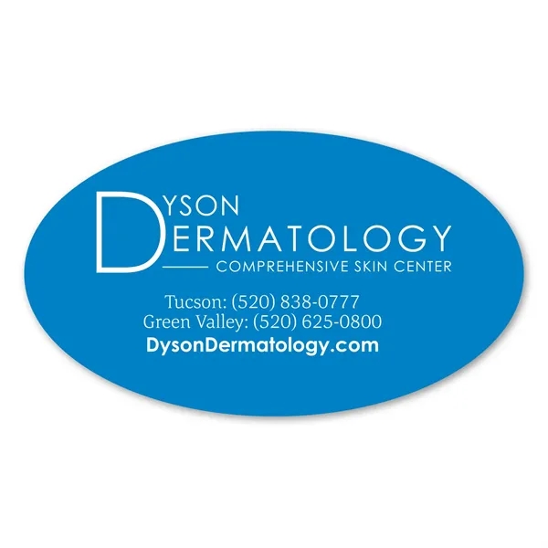2" x 3.5" oval shaped label with permanent adhesive backing and... from ASI 68507 The Magnet Group / Magnet LLC™