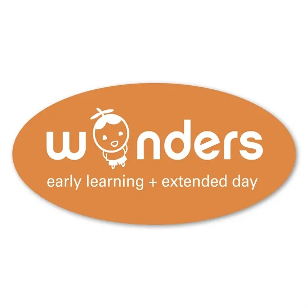 2" x 4" oval shaped label with permanent adhesive backing and... from ASI 68507 The Magnet Group / Magnet LLC™