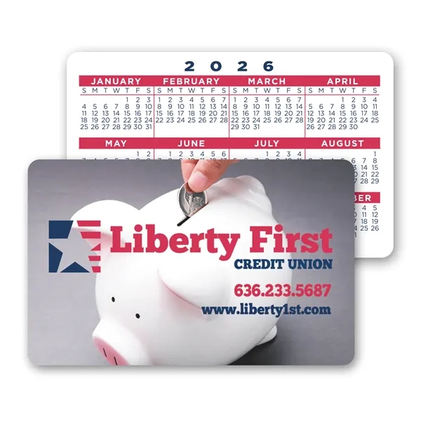 Pocket-sized plastic wallet loyalty card with full color printed custom text... from ASI 68507 The Magnet Group / Magnet LLC™