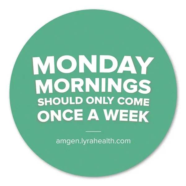 3" circle shaped label with permanent adhesive backing and customization.... from ASI 68507 The Magnet Group / Magnet LLC™