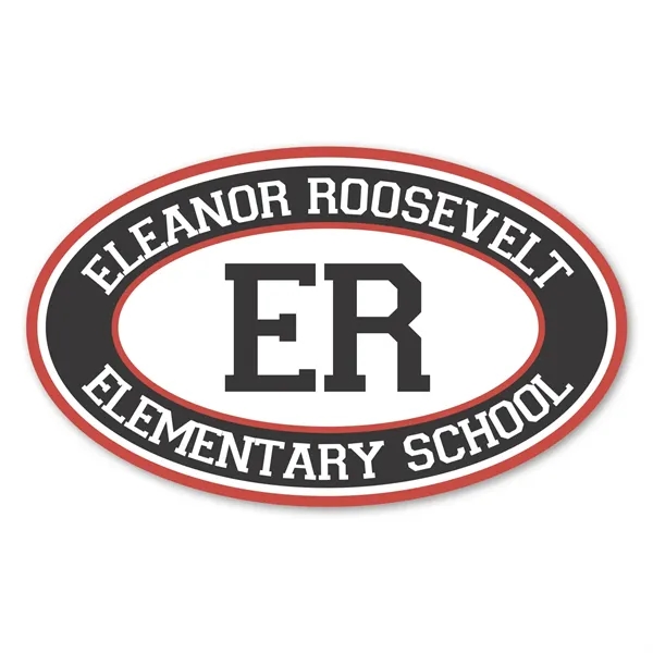 3" x 5" oval shaped label with permanent adhesive backing and... from ASI 68507 The Magnet Group / Magnet LLC™