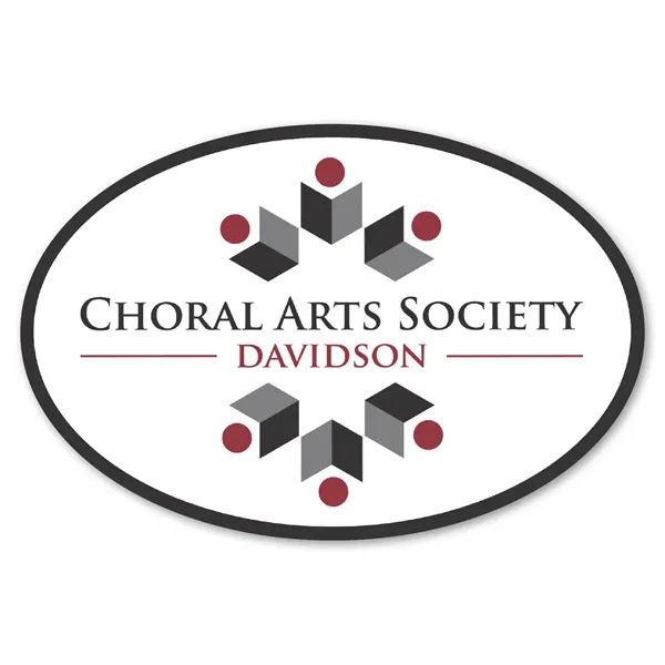 4" x 6" oval shaped label with permanent adhesive backing and... from ASI 68507 The Magnet Group / Magnet LLC™